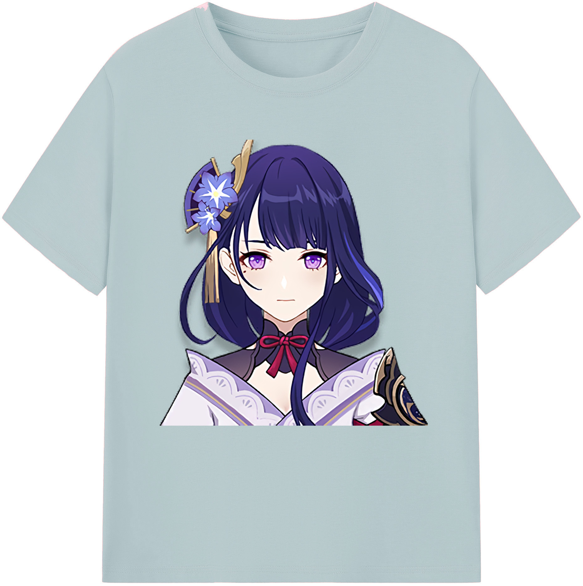 げんし神 雷電将軍 らいでんしょうぐん genshin Raiden Shogun 綿100％半袖Tシャツ（フロントプリント）